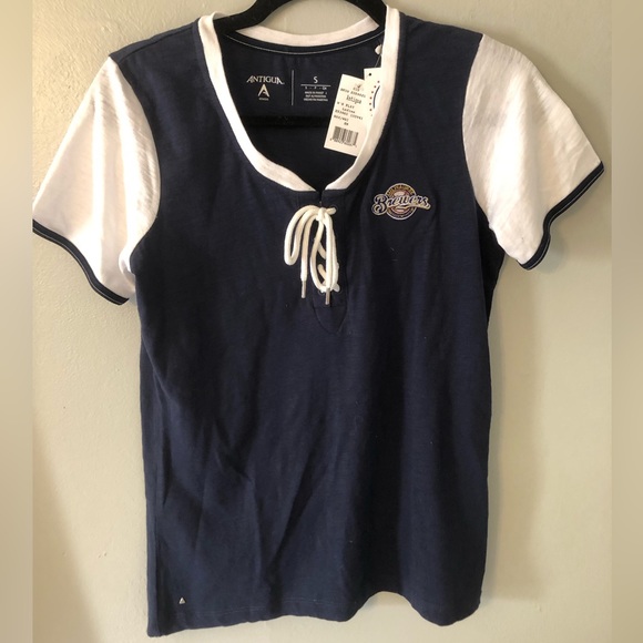 Antigua MLB Brewers Tee, Small, NWT - Picture 1 of 4
